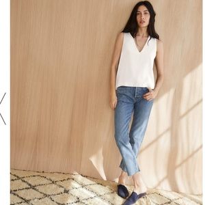 Jenni Kayne Crepe V-Neck Shell